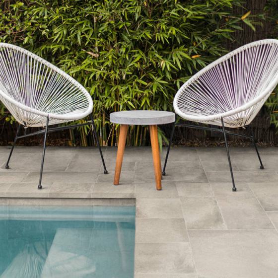 Keros Modula Portobello Taupe Anti-Slip πλακάκι δαπέδου 100x100 λευκής μάζας με Matt Relieve και αντιολισθητική επιφάνεια